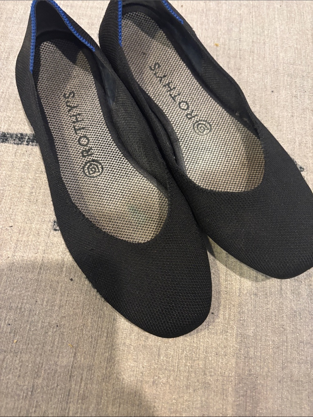 Rothy's Black Knit Ballet Flats